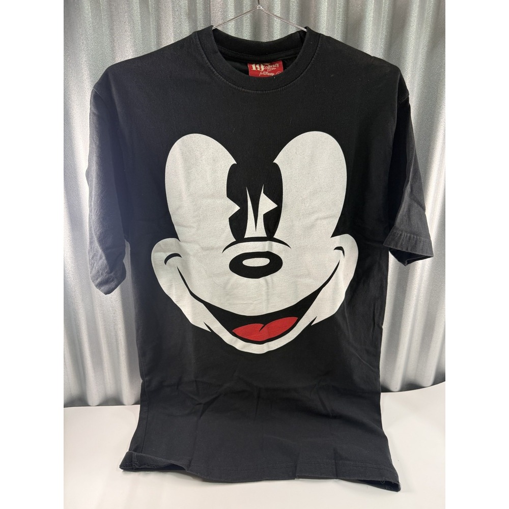 Disney Mickey Mouse Face Graphic Black T-shirt Size M
